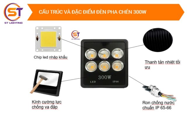 Đèn pha chén 300w